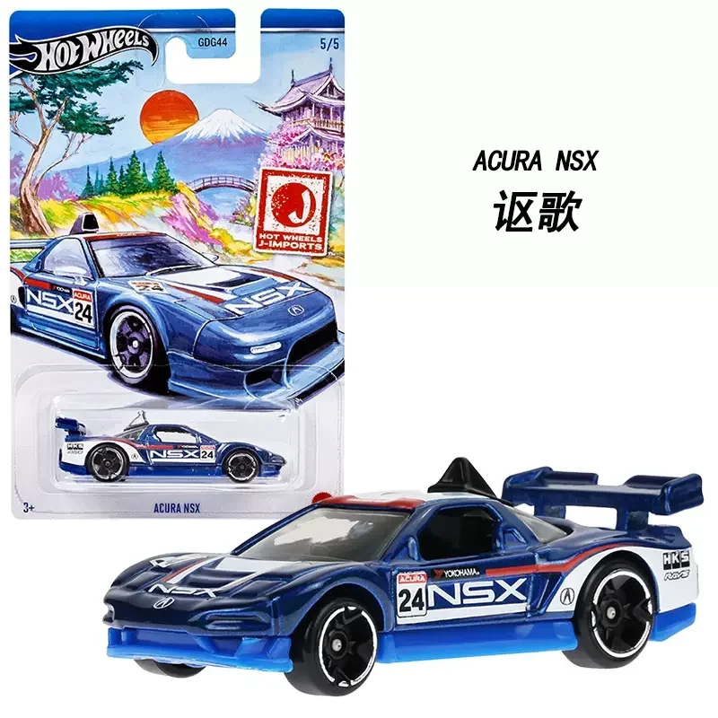 Original Mattel Hot Wheels Car J-Imports Acura NSX Toys for Boys 1/64 Diecast Carro Alloy Model Vehicle Collection Birthday Gift