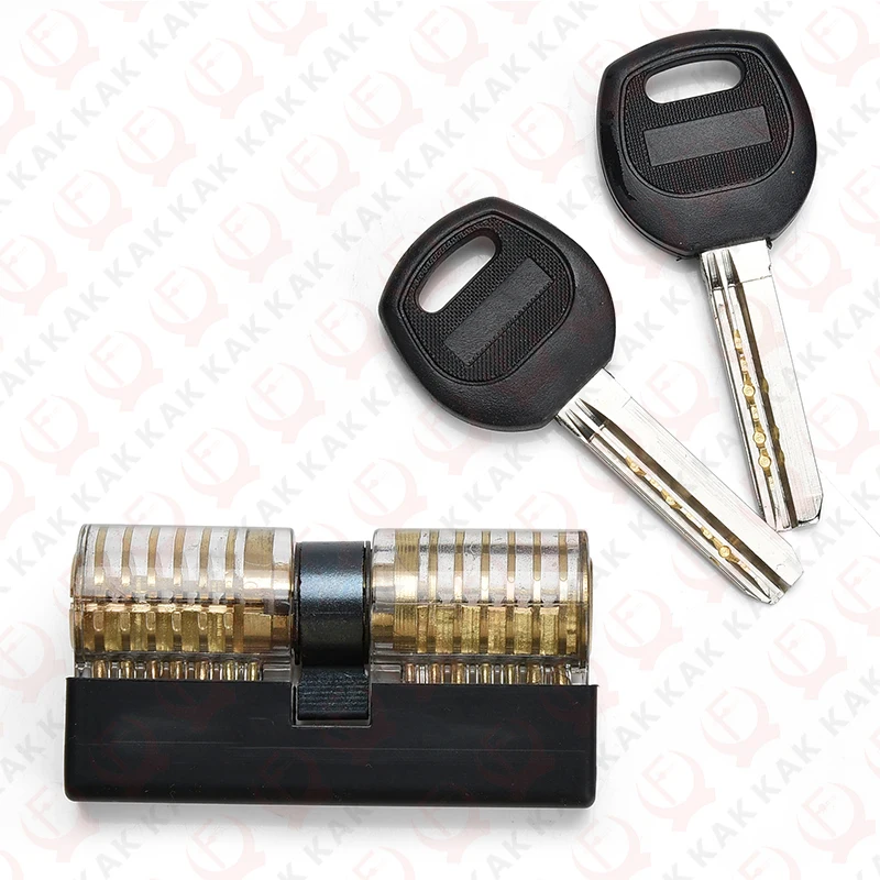 KAK Slotenmaker Transparante Sloten Pick Zichtbare Cutaway Oefenzicht Hangslot Hasps Trainingsvaardigheid Koperen Slotcilinder Hardware