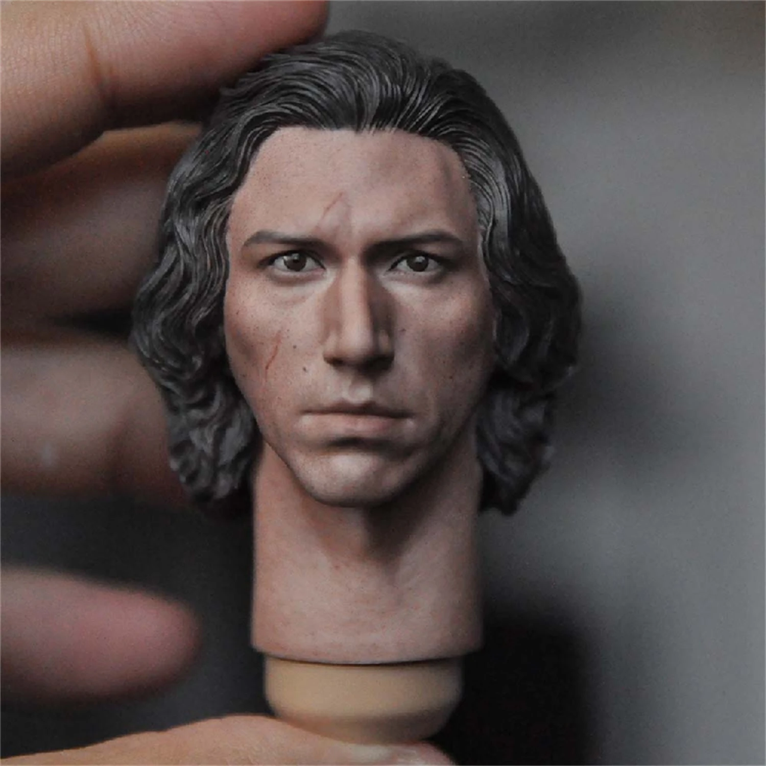 1/6 Scale Kylo Ren Jedi Killer Adam Driver Head Sculpt Model Fit 12'' COOMODEL Muscle Action Figure Body