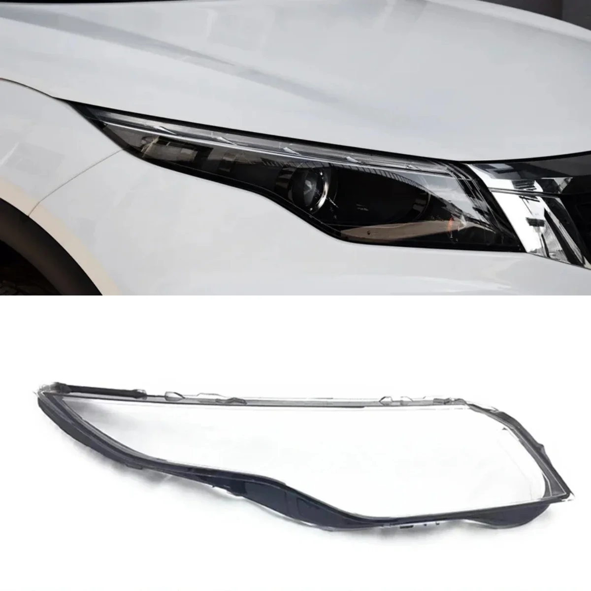 

For Qoros 5 Headlamp Cover Transparent Shade Lamp Headlight Shell Lens Plexiglass Replace Original Lampshade 2016 2017 - 2021