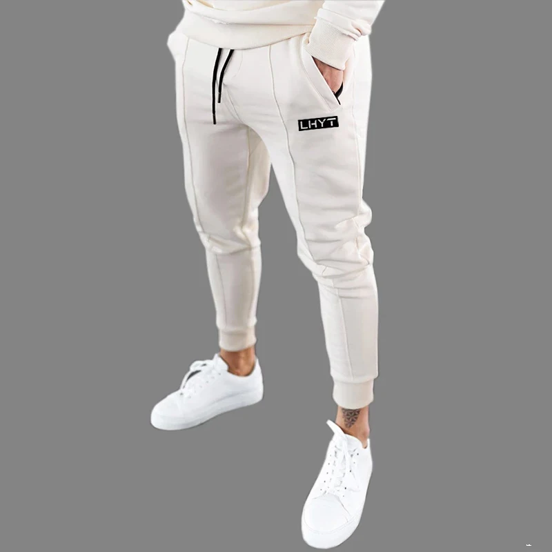 

Men's Printed Muscle Sports Joggers Trousers mid Waist Slim Fit Casual Pants Youthful Vitali Sle for Spring Sports