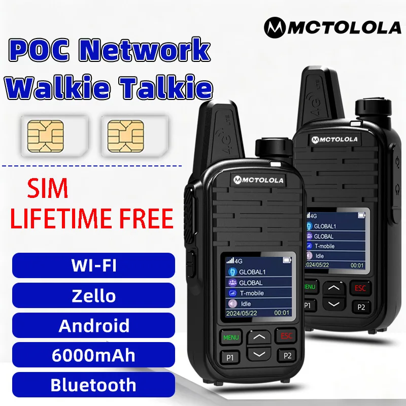 

MOTOLOLA SIM lifetime free wireless remote control handheld walkie talkie 4G Bluetooth WiFi outdoor camping and hiking equipment