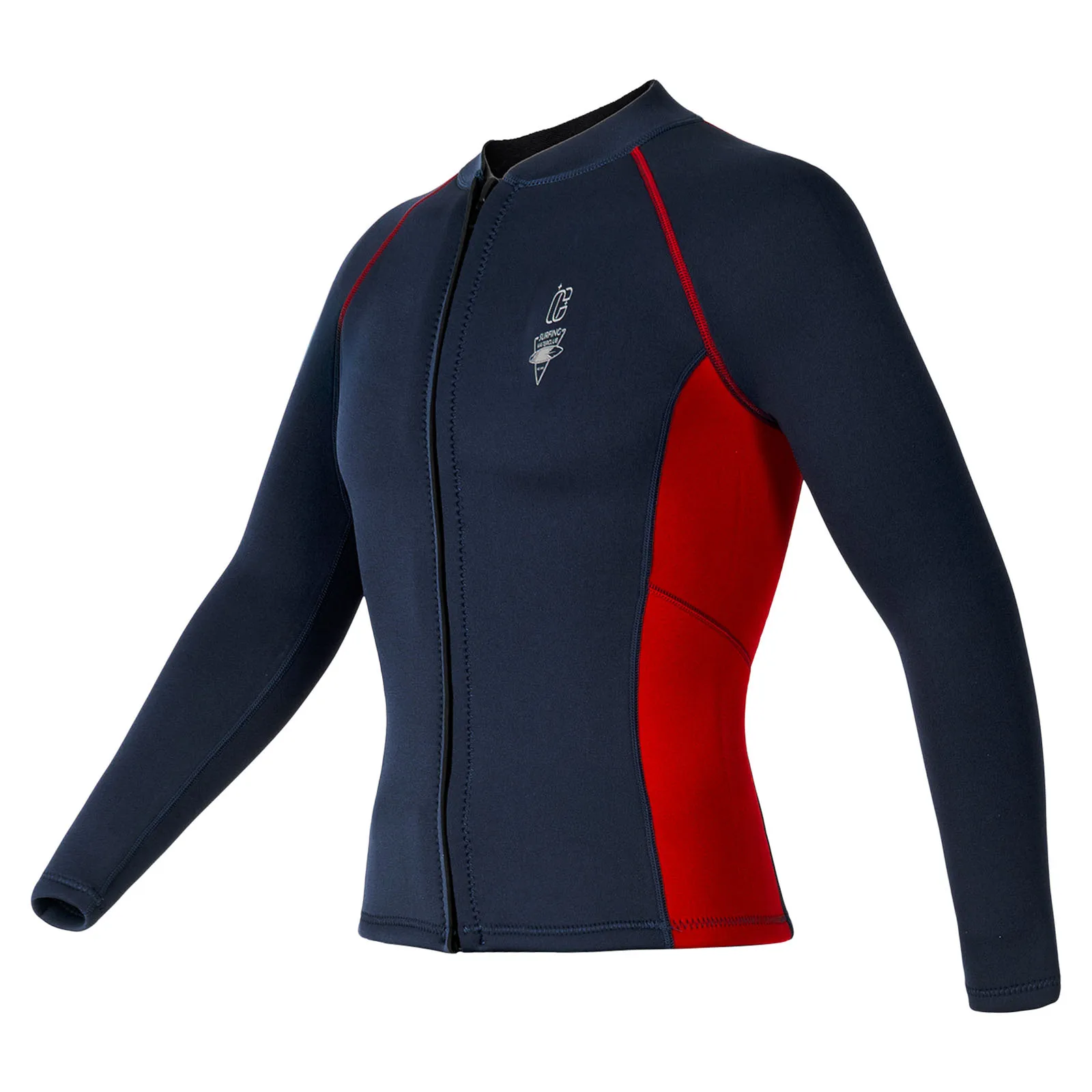 Wetsuit Top 3MM Neoprene Wetsuit Jacket with Zip-Long Sleeve Diving Jacket for Men&Women Swimming Snorkelling Diving Surfing