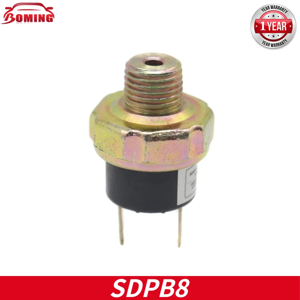 SDPB8  Air Compressor Pressure Control Switch Valve Horn 240V  6A  6BAR-8BAR OFF 8BAR ON 6BAR