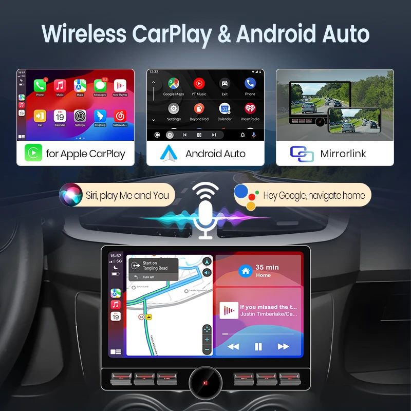 Junsun Radio de coche universal inalámbrico CarPlay Android Auto de 7, 9 y 10 pulgadas para VW, Fiat, Renault, Nissan, Hyundai, BMW, Audi, Ford, Opel, Peugeot, GPS, navegación, SWC, Bluetooth, FM Junsun Radio de coche universal inalámbrico CarPlay Android Auto de 7, 9 y 10 pulgadas para VW, Fiat, Renault, Nissan, Hyundai, BMW, Audi, Ford, Opel, Peugeot, GPS, navegación, SWC, Bluetooth, FM