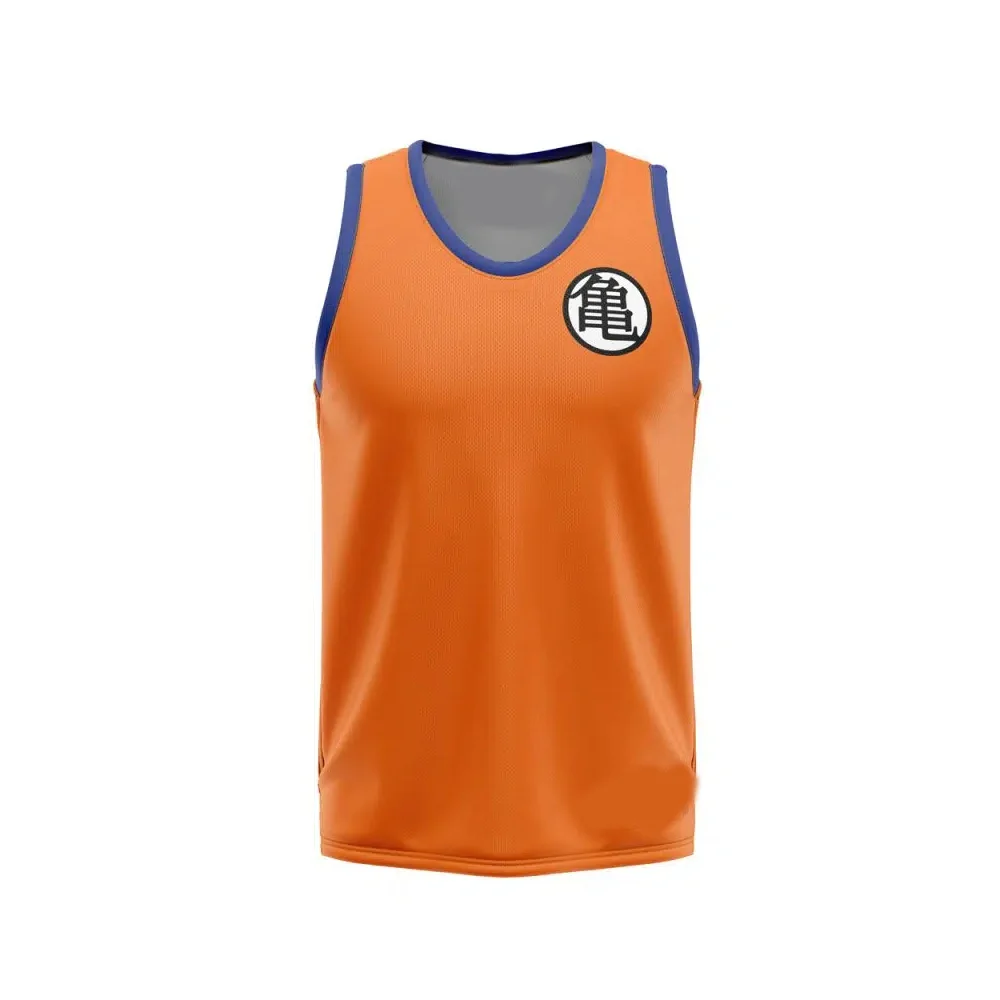 Chaleco deportivo para hombre, ropa deportiva superior, tren, ejercicio, gimnasio, regalo, Goku Kame Kai Dragon Ball Z, camiseta de baloncesto, camiseta de Fitness