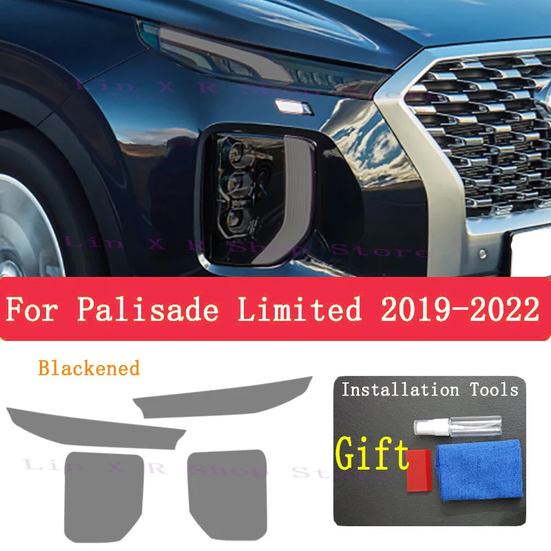 

For Palisade Limited 2019 Car Exterior Headlight Anti-scratch Front Lamp Transparent TPU Protective Film Accessories Sticker