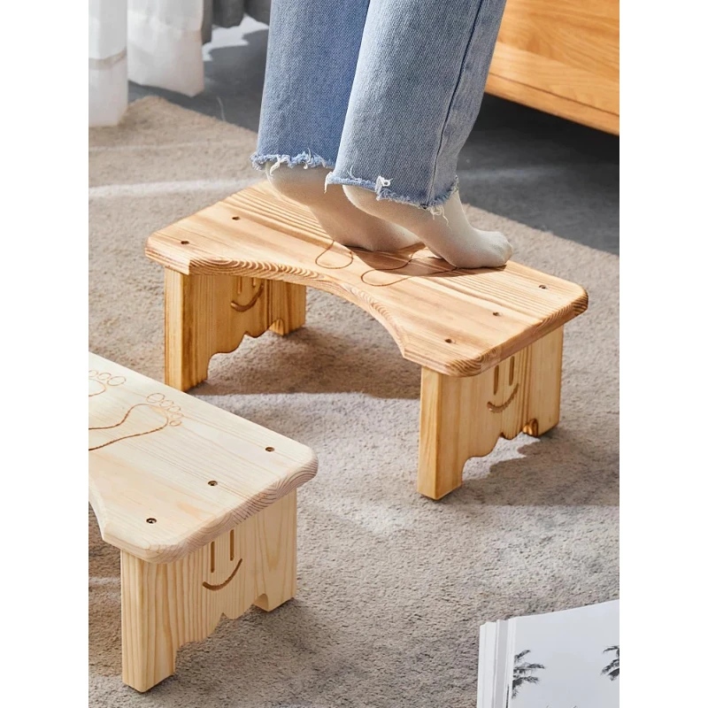 Thickened Household Toilet Squatting Stool Squatting Pit Artifact Toilet Cushion Footstool Solid Wood Foot Pedal Stools Ottomans