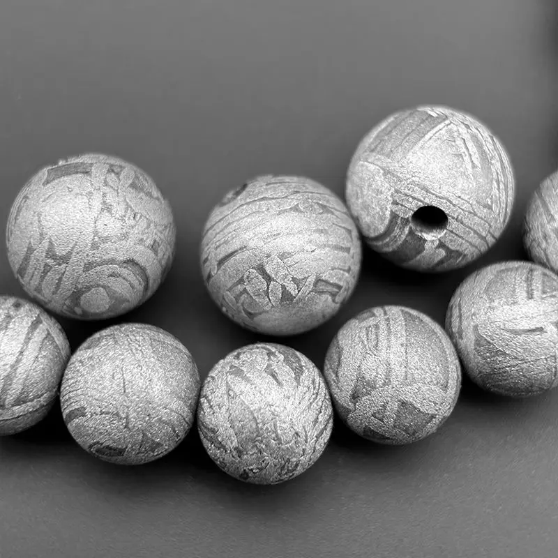 1Pcs 6mm 8mm 10mm Altay Meteorite Beads Rare Natural Meteorite Falling Stone Decoration Handmade DIY Handicraft Ornament Gift view 5