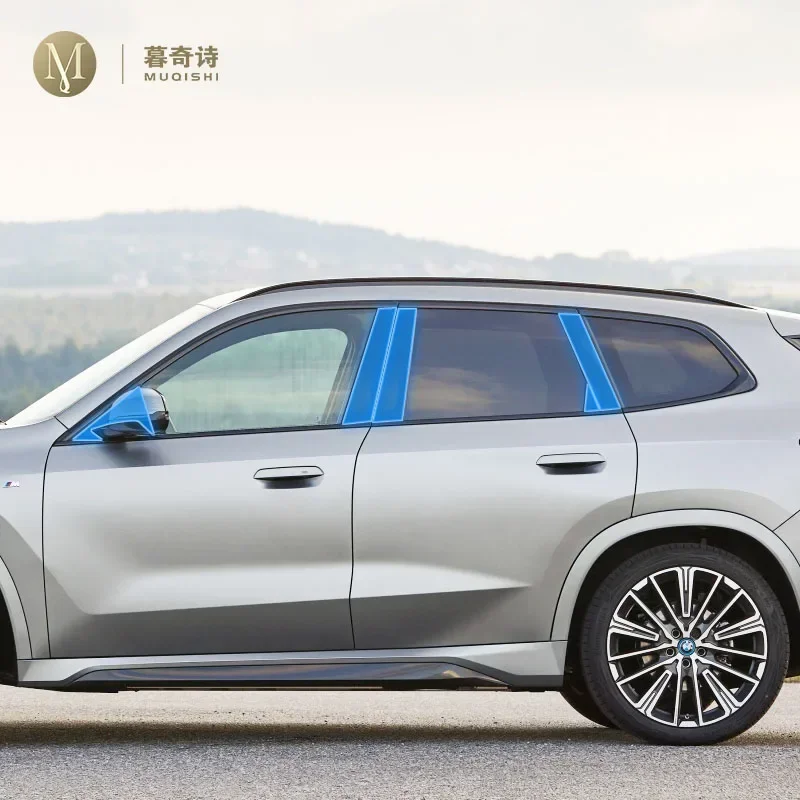 

For BMW u10 u11 x1 x2 iX1 2023 Car Exterior PPF transparent Paint protective film TPU Anti scratch BC Window pillar strip film