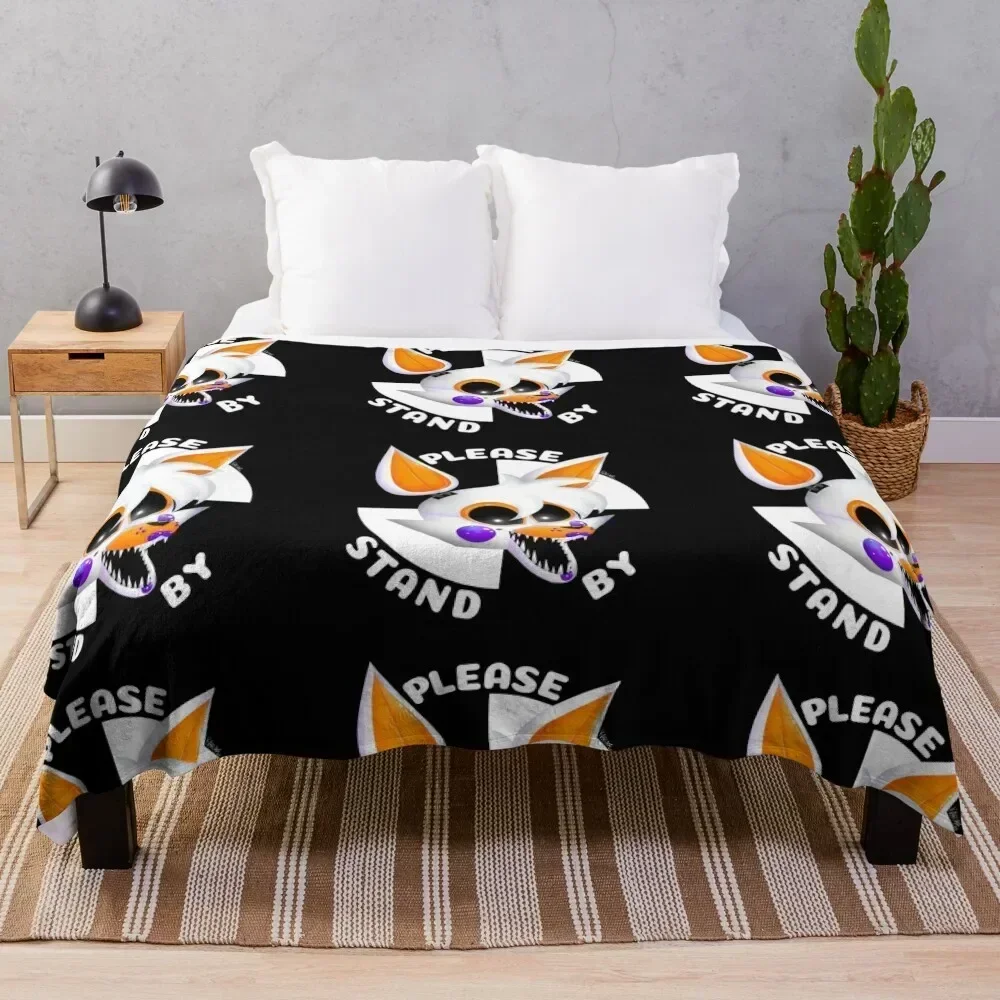 

Lolbit please stand by Throw Blanket Cozy Napping Blanket Gift for Mom Dad