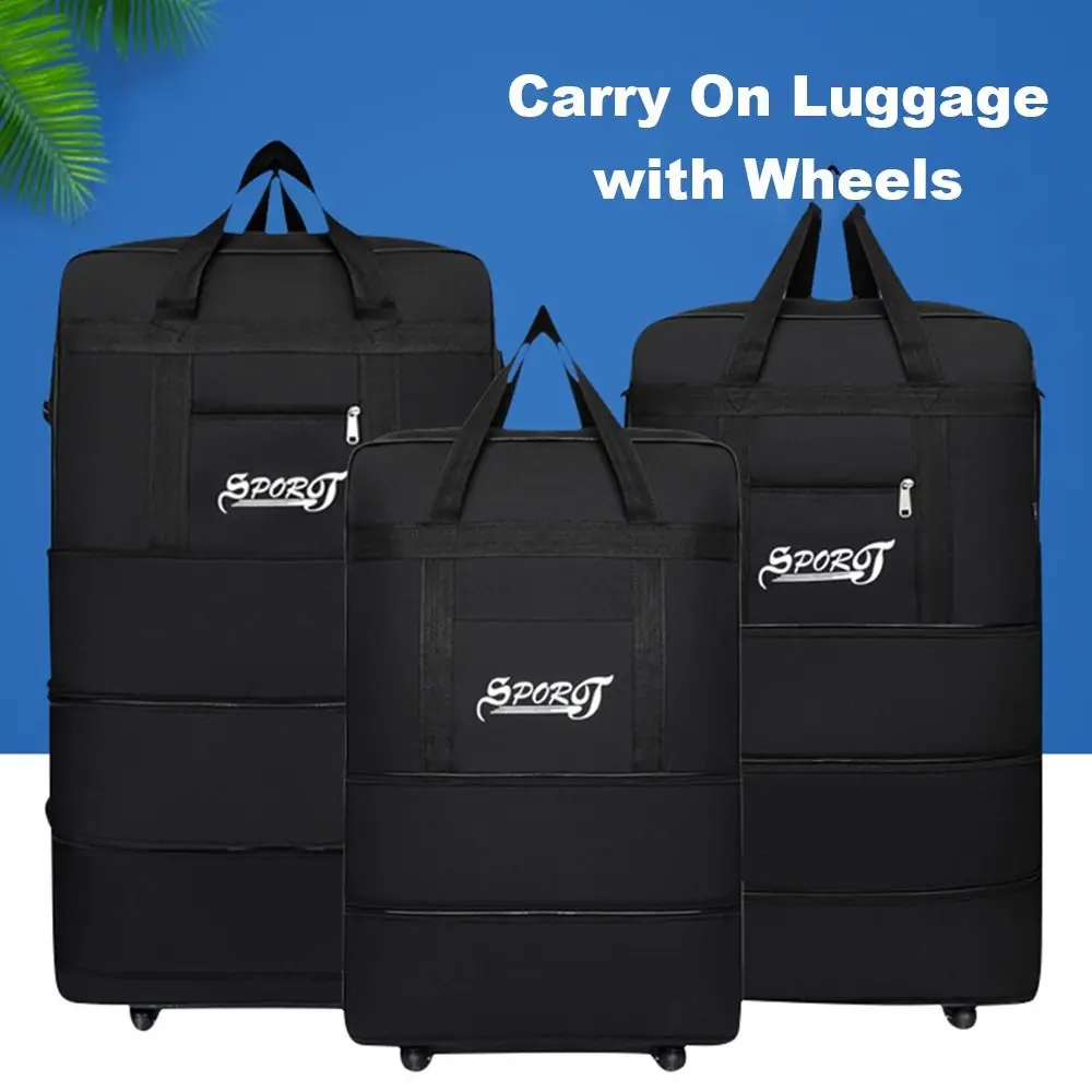 with Wheels Rolling Duffle Bag with Wheels Foldable Multiple Pocket Expandable Foldable Duffle Bag Expandable Suitcases Travel