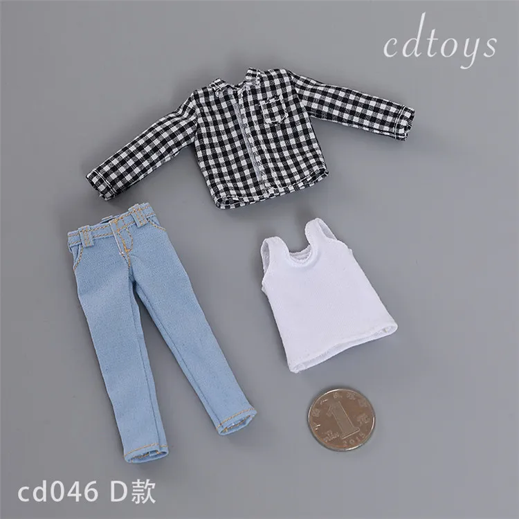 cdtoys cd046 1/12 Scale Male Soldier Vest Shirt Jeans Complete Set Of Model Accessories Fit 6 inch Action Figure Body Toys