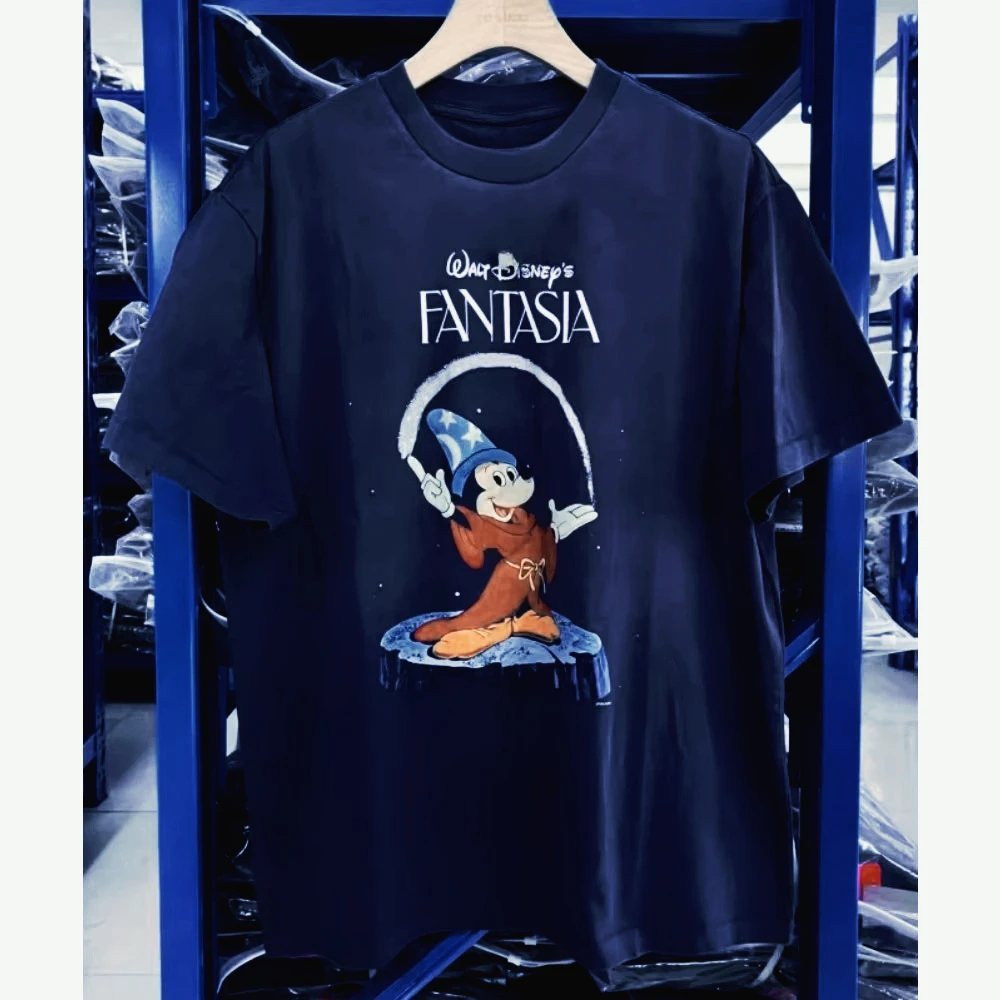 

2025 Autumn New Disney Printed Short Sleeve T-Shirt Men's and Women's Fashion Versatile Crew Neck Casual Short Sleeve Top