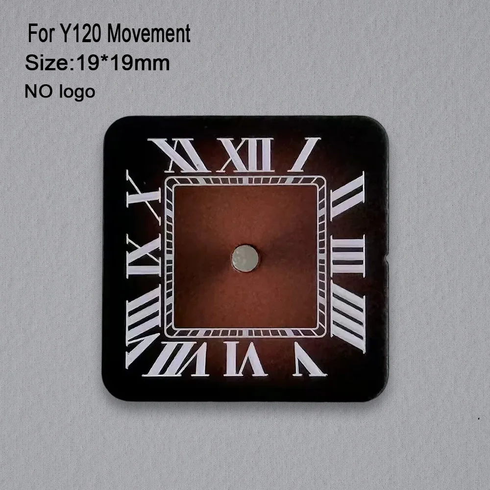 No Logo 19*19mm Women Roman Square Dial For Y120 Quartz Movement Custom Logo Watch Dials Hands Accessories Repair Tools