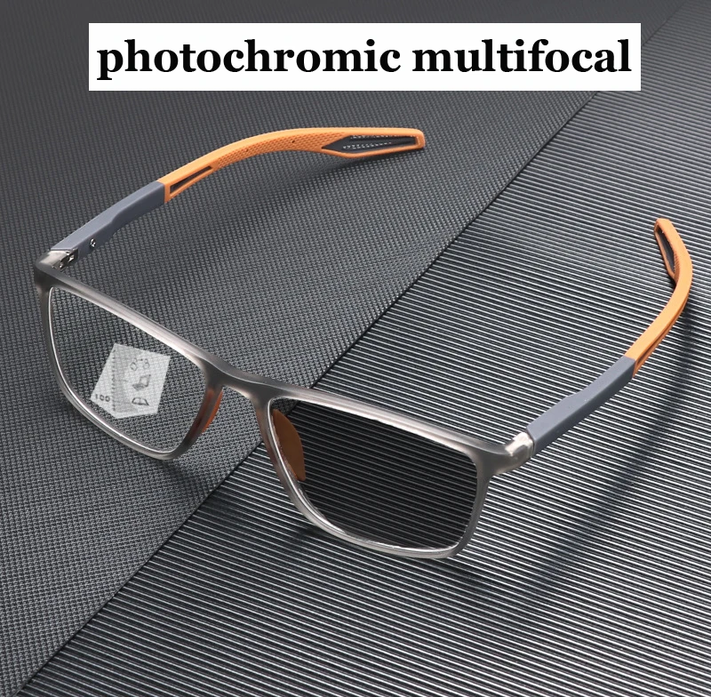 

Finished Prescription Photochromic Reading Glasses Vintage TR90 Frame Multifocal Presbyopia Eyeglasses Optical Eyewear TO +4.0