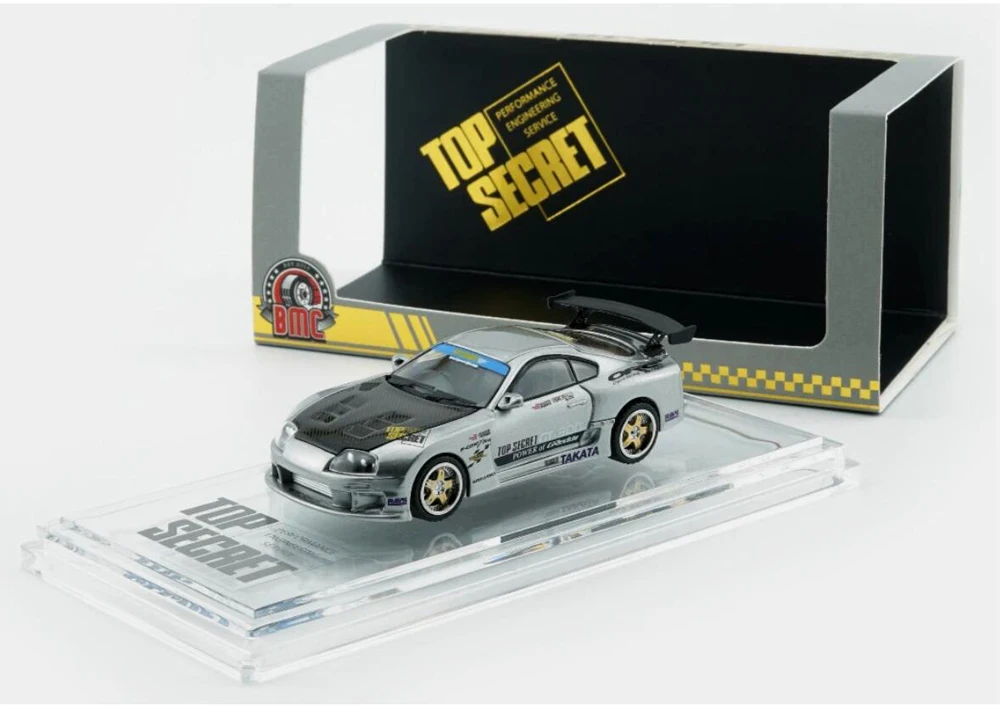 Nouveau 2025 BMC 1/64 échelle Supra GT-300 X voitures de course supérieures en alliage moulé sous pression jouet modèle de Simulation pour cadeau de Collection