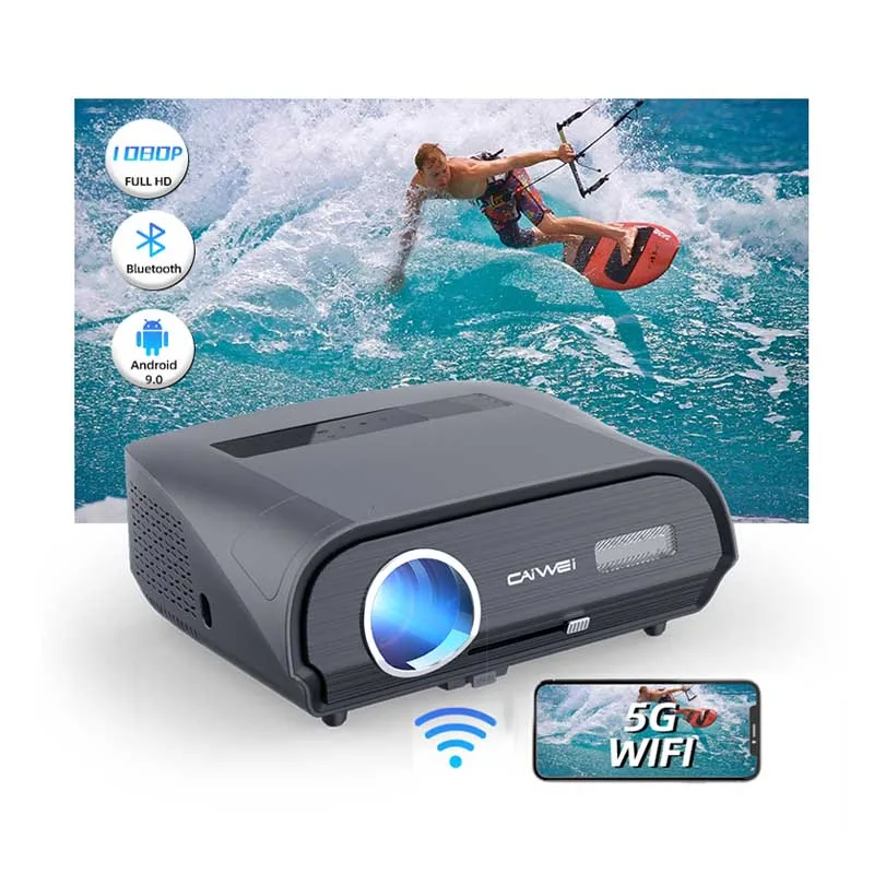 

Hot Sale 1450 Ansi Wireless Speaker Audio Home Theater Durable Portable mini Multimedia Projector 4k LCD