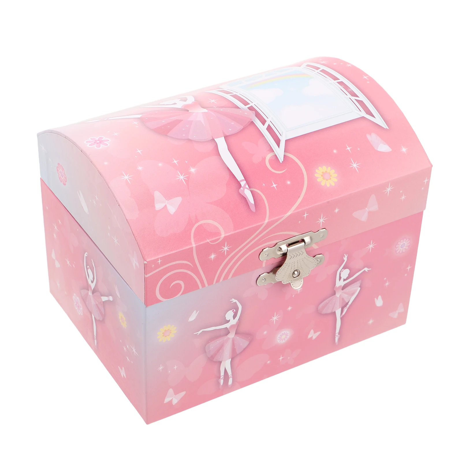 

Ballerina Musical Jewelry Box Mirror Rotating Ballet Ornament Necklace Storage Musical Box for Gift