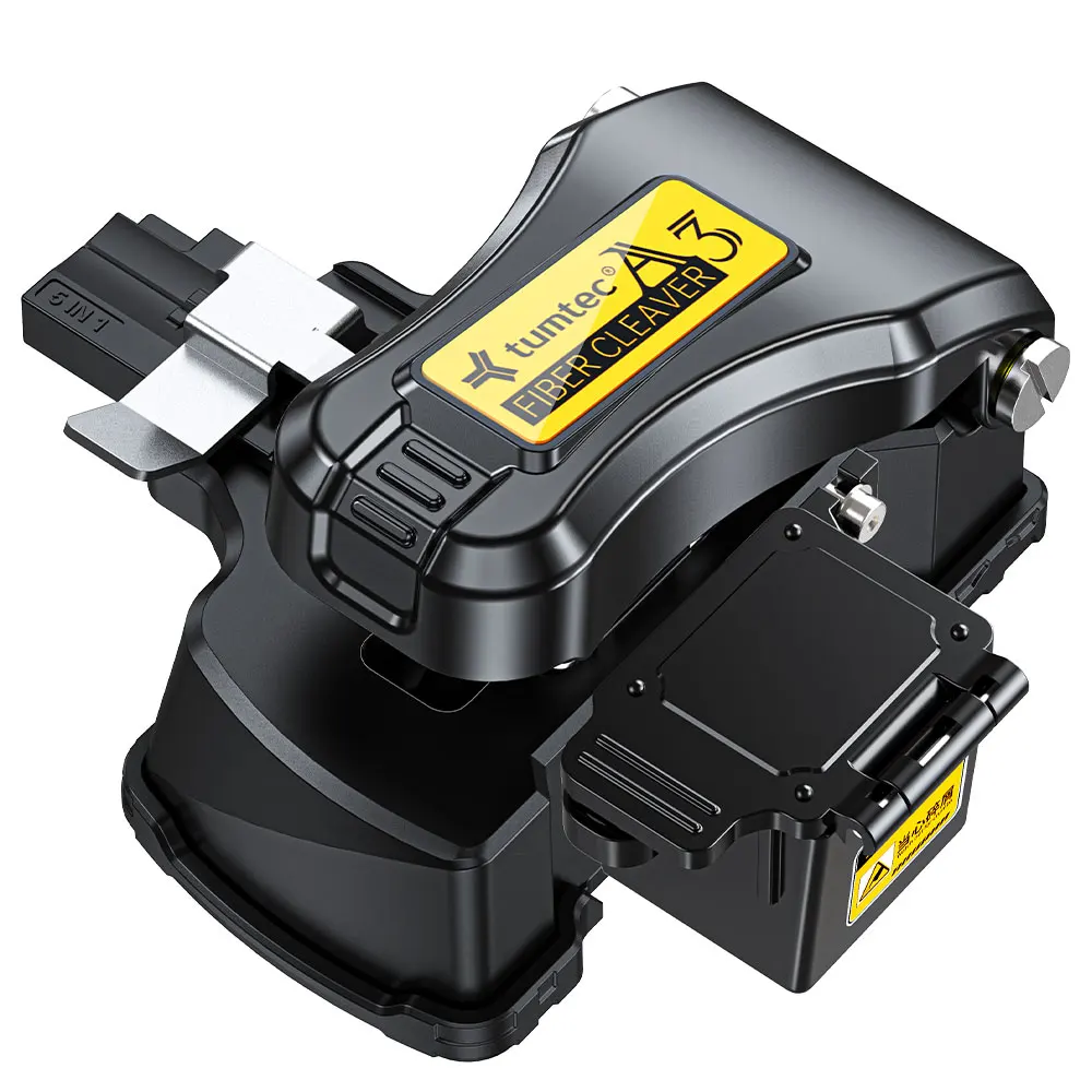 SAIVXIAN A3 Tumtec One-step Knife Optical Fiber Cutter High Precision Fiber Cleaver with Scrap Box Fiber Optic Cleaver Cutting