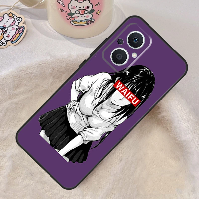 Sugoi Senpai Anime waifu Case For OPPO Reno 4Z 2Z 5Z 8T 10 4 5 6 7 8 Lite OPPO Find X2 Neo X3 Lite X6 X5 Pro Coque