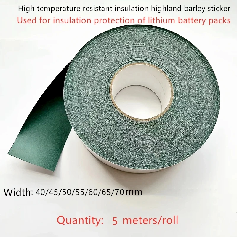 5m Width 40mm to 70mm 18650 Battery Insulation Gasket Barley Paper Cell Insulating Glue Patch Electrode Insulated Pads