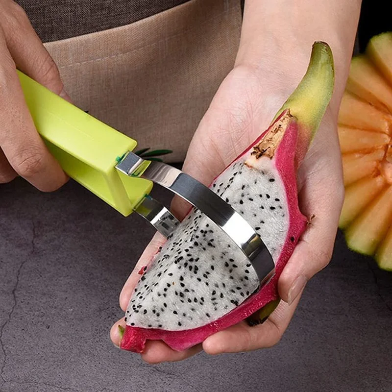 4 In 1 Watermelon Slicer Cutter Scoops Fruit Carving Knife Cutter Fruit Platter Fruit Dig Pulp Separator Kitchen Accessories