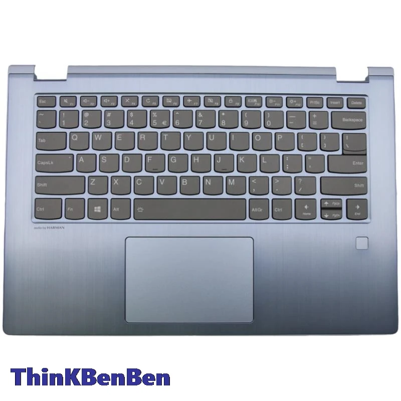 

US English Blue Keyboard Upper Case Palmrest Shell Cover For Lenovo Ideapad YOGA530 Flex6 14 14IKB 14ARR 5CB0R08846