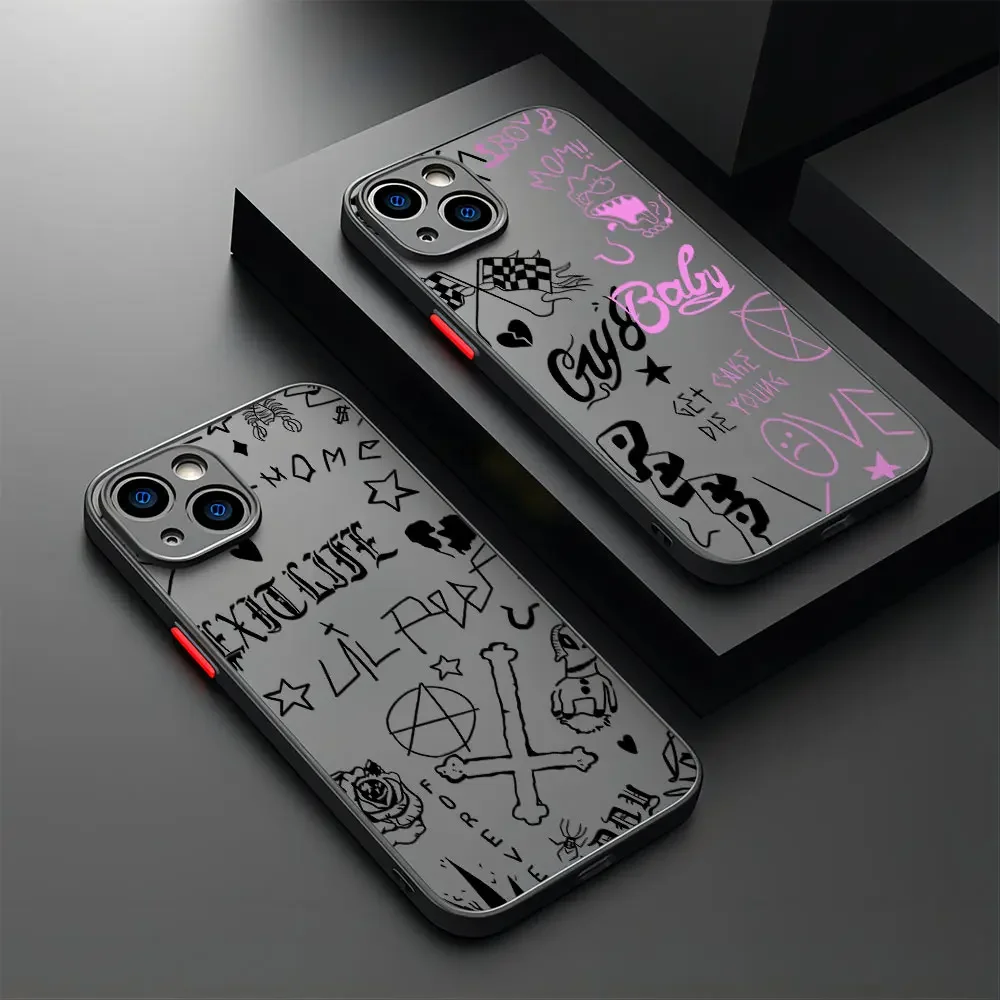 Genius Hip-Pop Rapper Lil Peep Emotional Rock For iPhone Case 16 15 14 13 12 11 Pro XR XS Max 7 8 Plus Phone Y2K Cool INS Cover