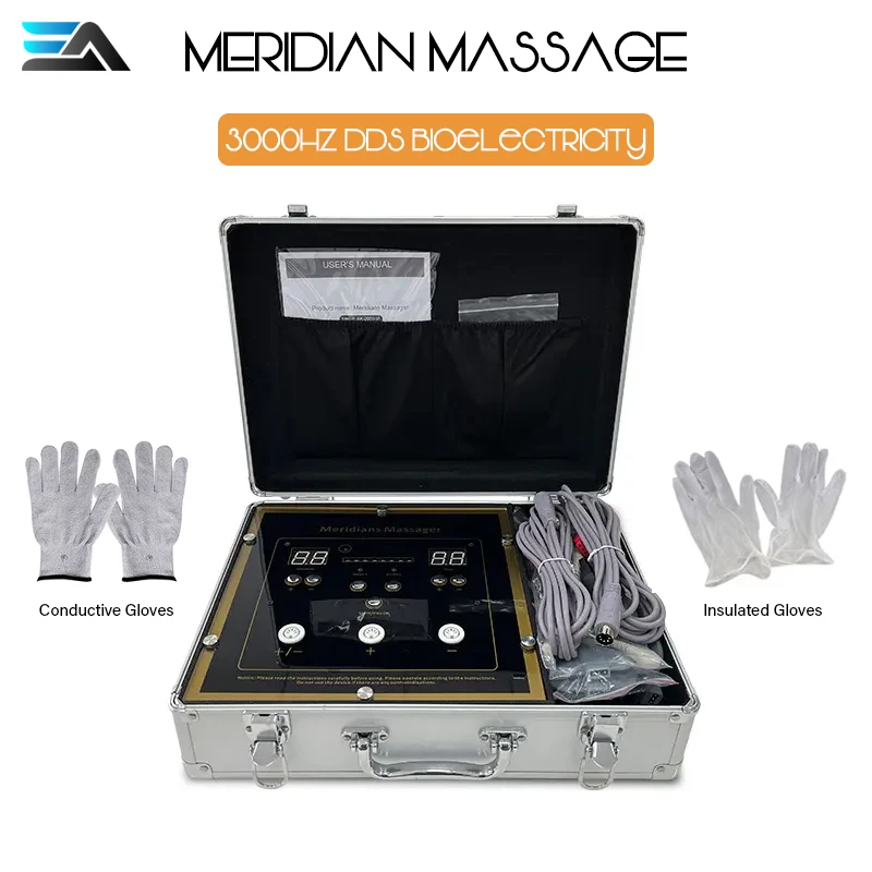 Portable DDS Bioelectricity Meridian Massage Machine 3000HZ Dredge Pulse Massager Pain Relief Metabolism Improvement Device