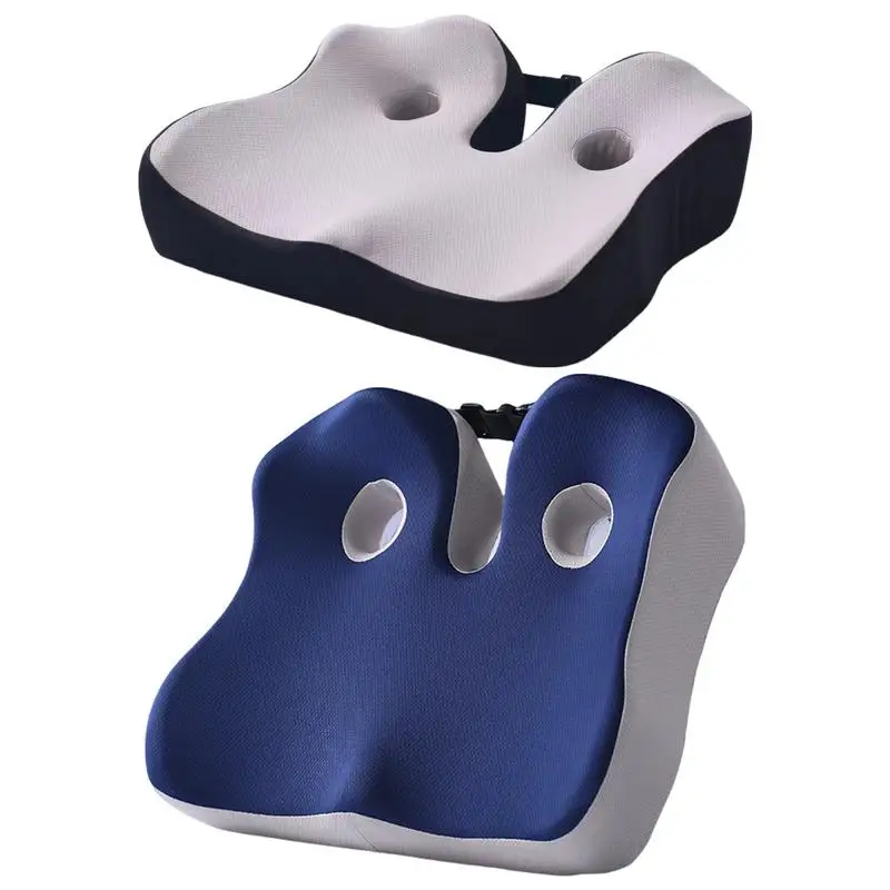 

Подушка для сидения из пены с эффектом памяти, подушка для сидения с эффектом памяти для нижней части спины, бедер, гигиеническая трубовитость, уменьшает усталость кресла