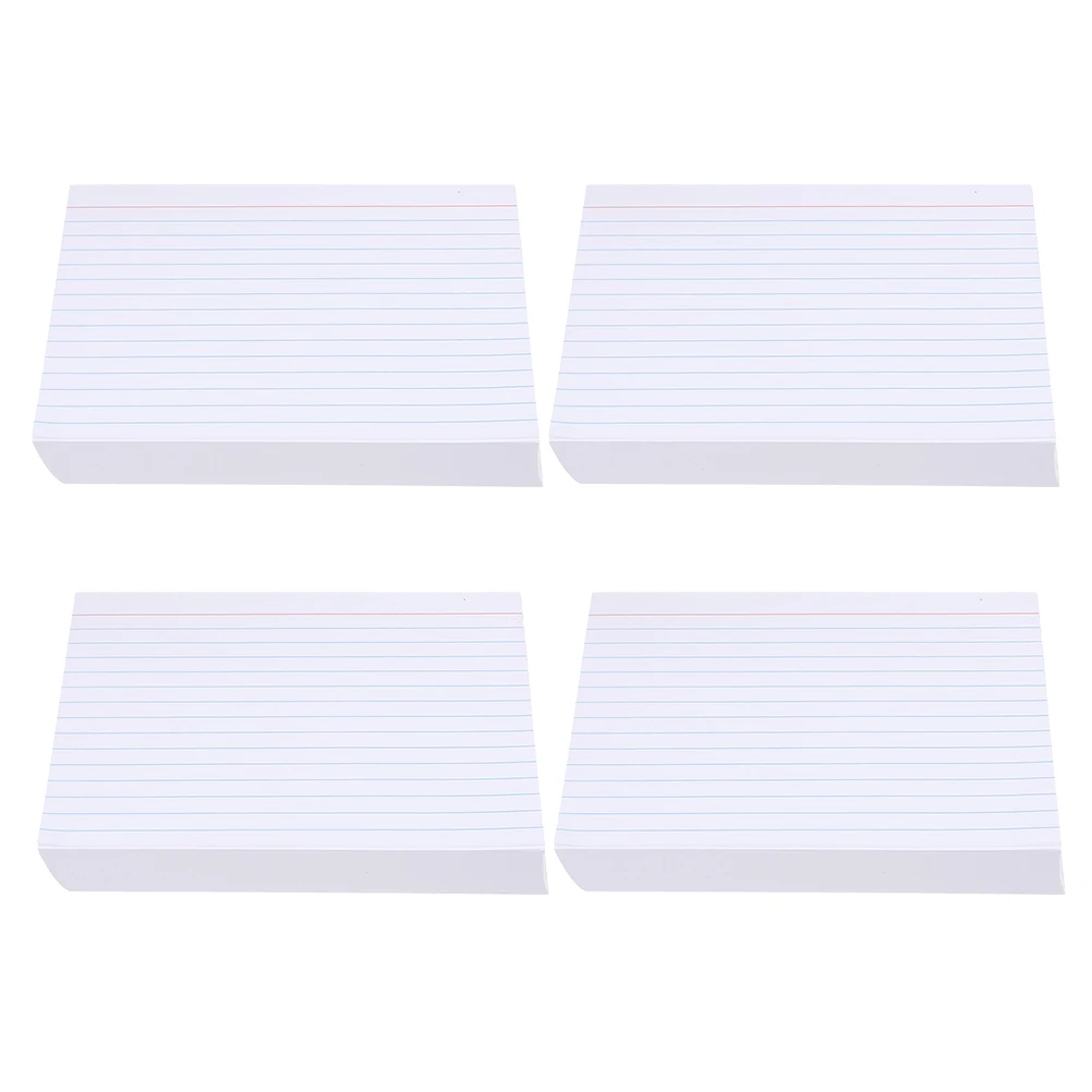

200 Pcs Index Cards Note Paper Blank Flashcards White 200g Ruled Lined Teacher Supplies Study Notebook Portable Smooth