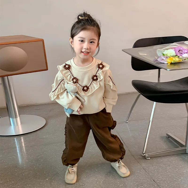 Girls' Suit Spring and Autumn 2025 New Foreign Style Girl Baby Spring Two-piece Set Children's Spring Fashion Clothes