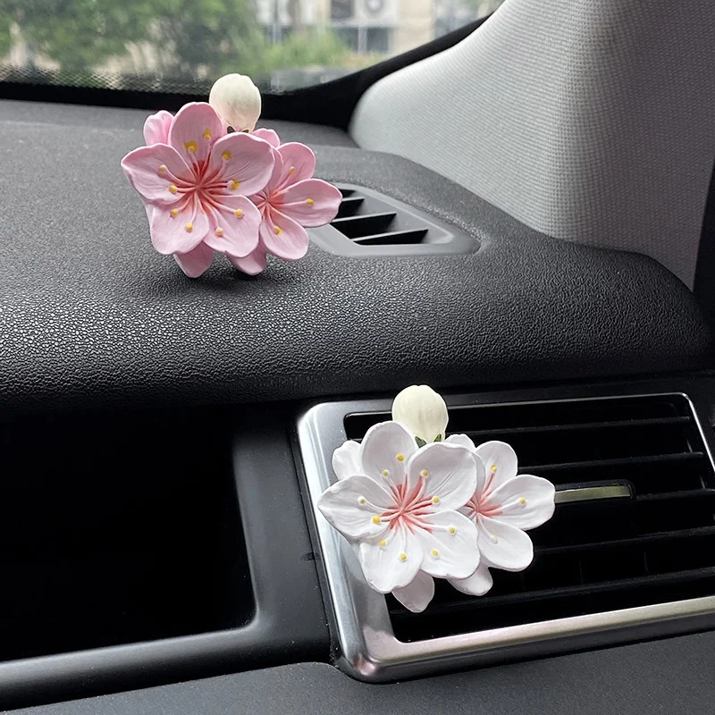 1pc Car Fashion Small Exquisite Perfume Clip Flower Shape Air Outlet Car Air Freshener Aroma Diffuser Car Decoration Accessories - view 2