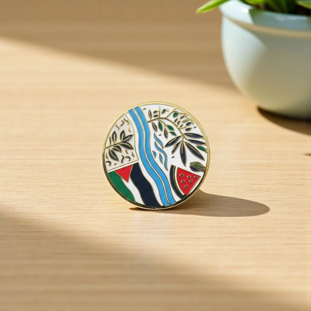 The State of PS Watermelon flag  Enamel Pin
