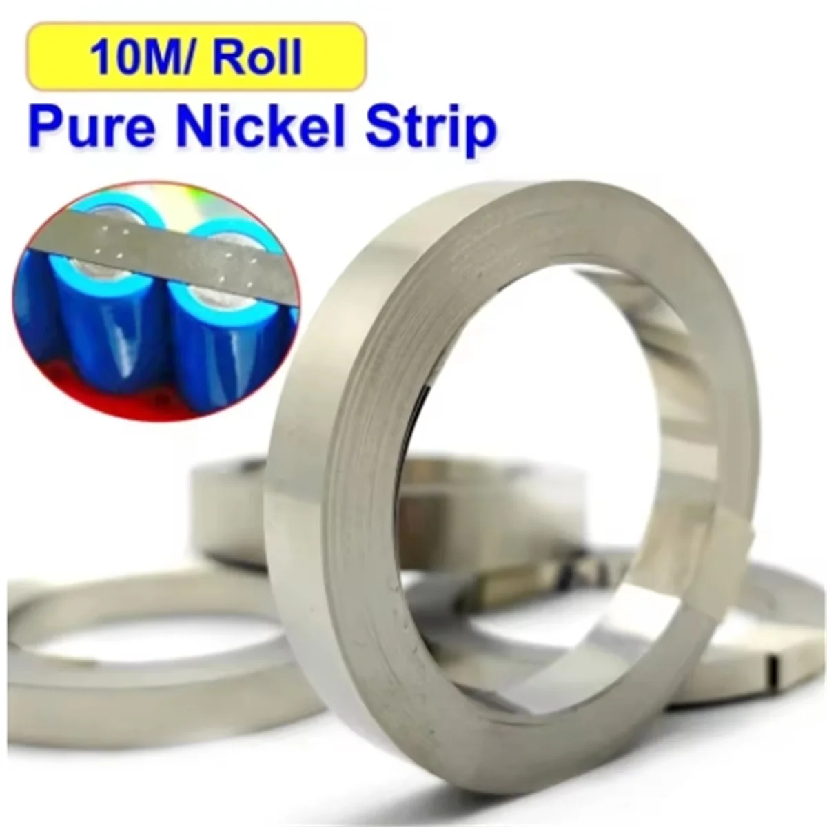 10M/Roll Pure Nickel Strips For Lithium Battery Pa Welding 99.6% Purity 16ft Nickle Tabs For 18650 Battery Pack Spot Welder