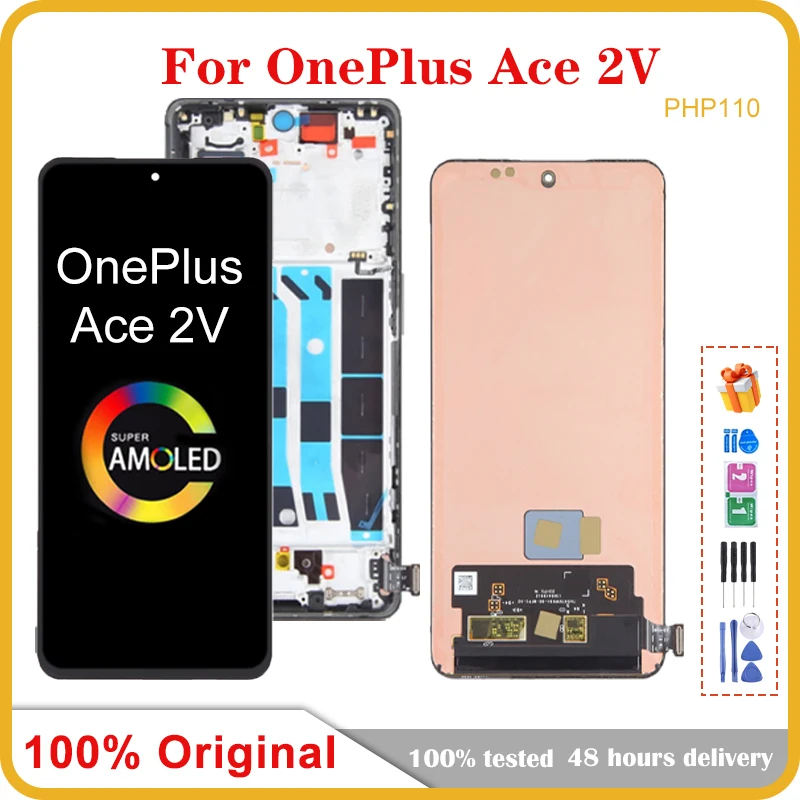 

6.74" Original AMOLED For OnePlus Ace 2V PHP110 LCD Display Touch Screen Digitizer For OnePlus Ace 2V 1+Ace 2V LCD Replacement