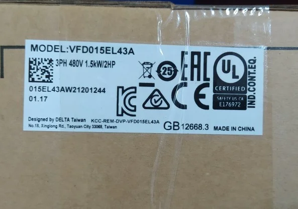 

VFD015EL43A New Original Genuine Delta Inverter VFD-EL Series