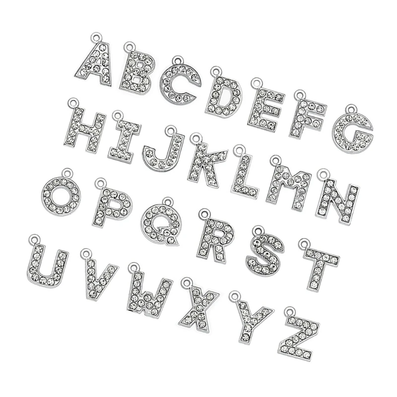 Customizable Stylish Rhinestones Letter Charm for Unique Jewelry Creation 40GB