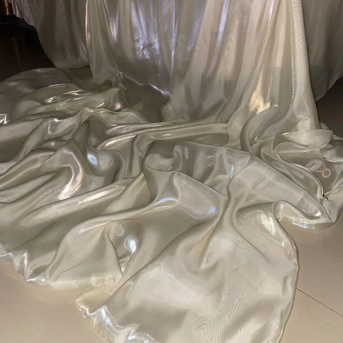 

No Pillow Cover 90.6*78.7in Glossy liquid water gauze organza cover with zipper High density ice cool bedspread home bedding