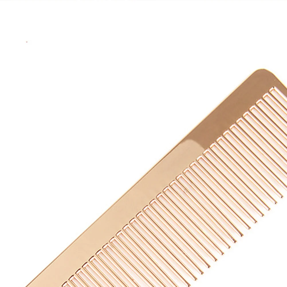 

1 шт. металлическая расческа, минималистичный дизайн из сплава, портативная парикмахерская расческа для удаления и укладки волос, гладкая отделка