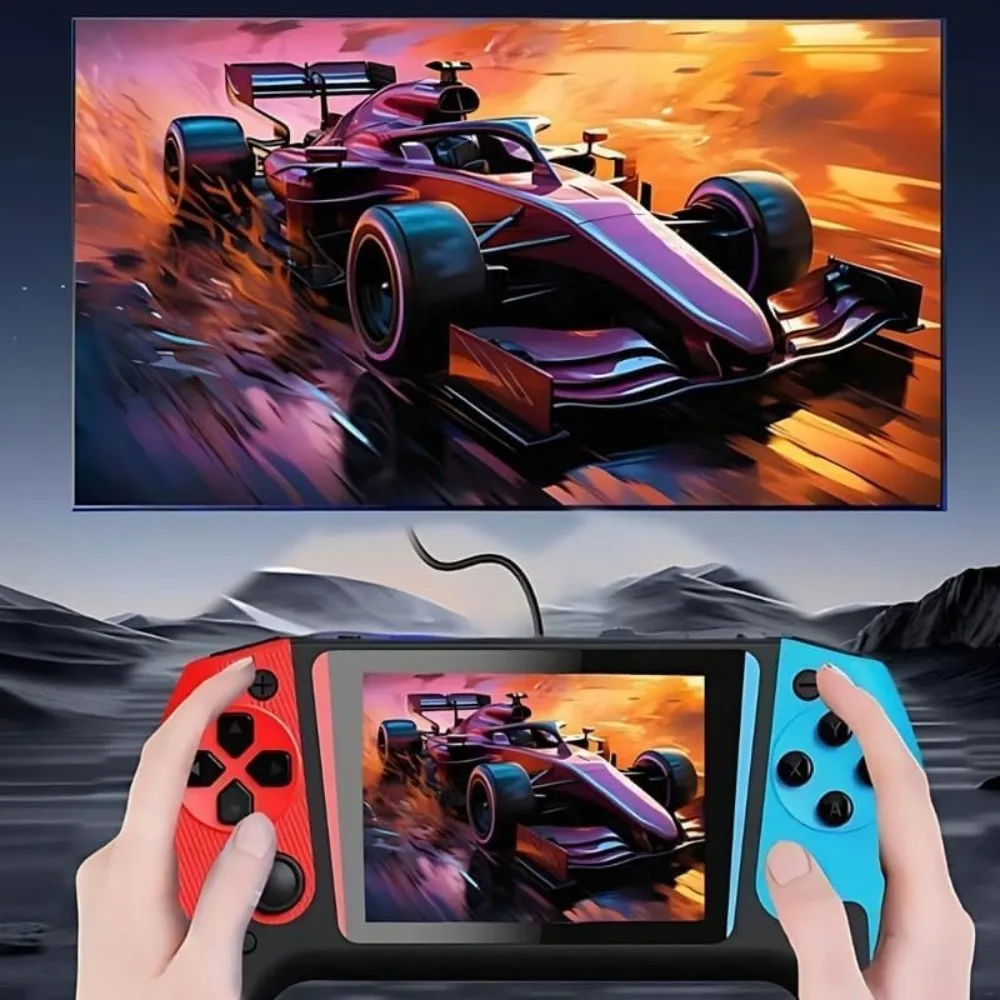 Q21 ريترو وحدة تحكم ألعاب محمولة وحدات تحكم مزدوجة 500 لعبة كلاسيكية، شاشة LCD 3.5 بوصة، مخرج تلفزيون للأطفال والكبار، أفضل هدايا عيد الميلاد