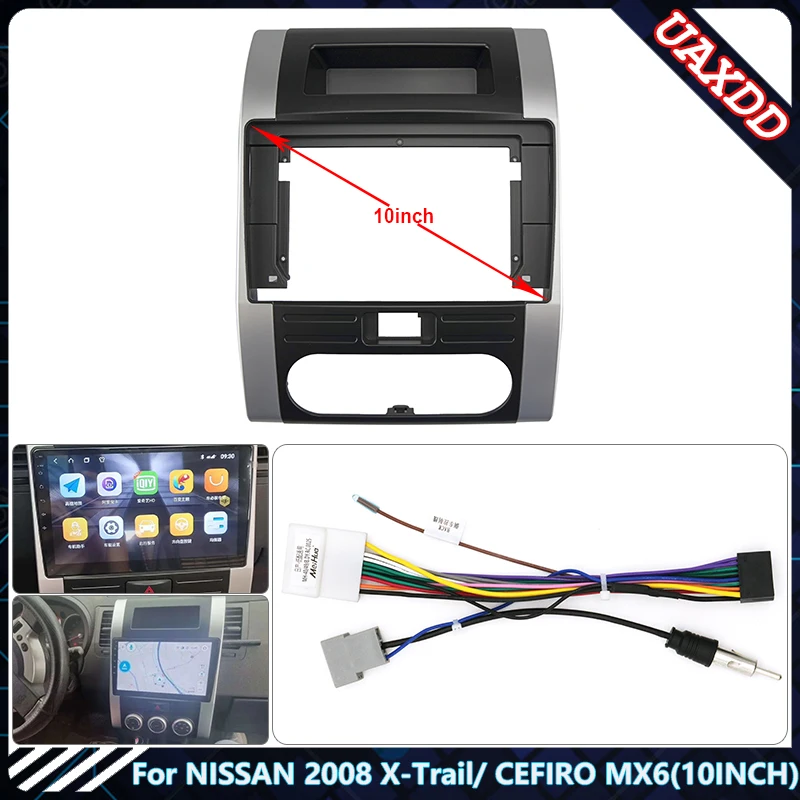 For NISSAN 2008 X-Trail CEFIRO MX6 10.1INCH Car Radio Android Stereo audio screen multimedia  cables Harness Plastic shell