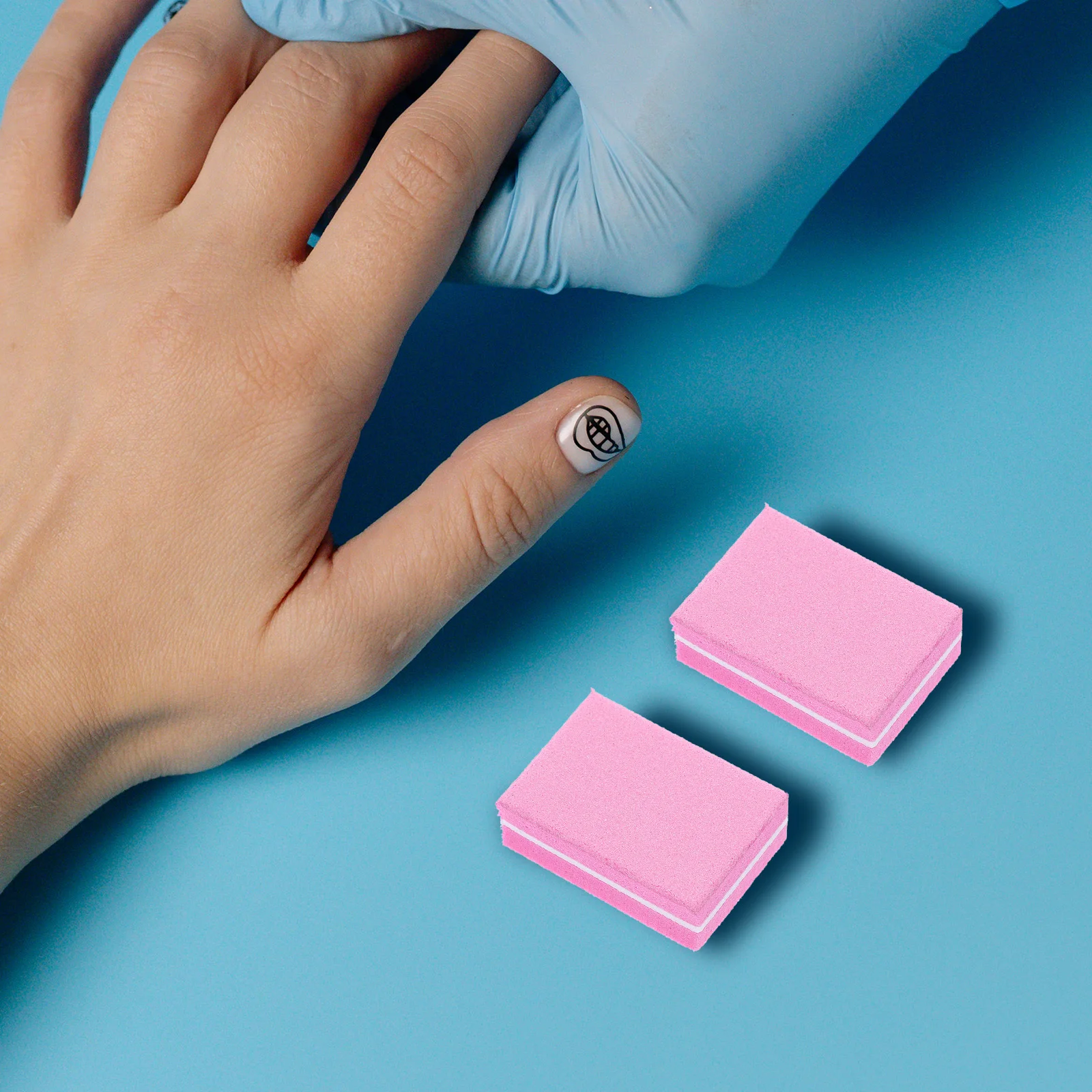 50 قطعة ملف الأظافر الإسفنجية الصغيرة مزدوجة الجانب عازلة كتلة الملفات لأظافر القدم طحن مانيكير باديكير مستلزمات الأظافر