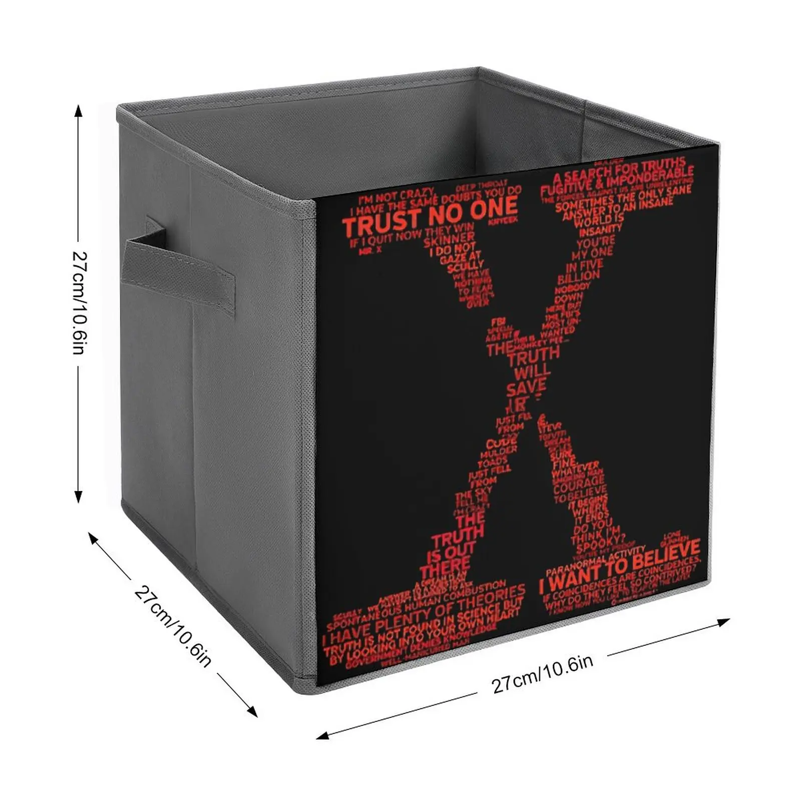 Storage Bins Wisdom of X Files (Red) Coffee Mug for Sale Folding Storage Box Organizer Division Portable Bedroom Storage Unique