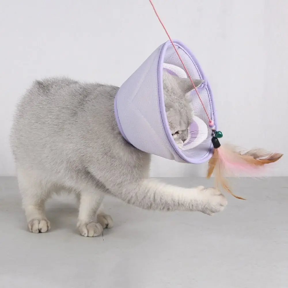 

Cartoon Pet Elizabeth Circle Flower Printing Soft Mesh Cat Dog Grooming Cover Anti-Scratch Anti-Bite Pet Protective Cover