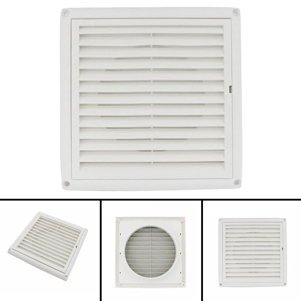 Outdoor Square Vent Louver Ventilation Grill With Filter Fresh Air System Mosquito Insect Net Cover Screen Exhaust Outlet