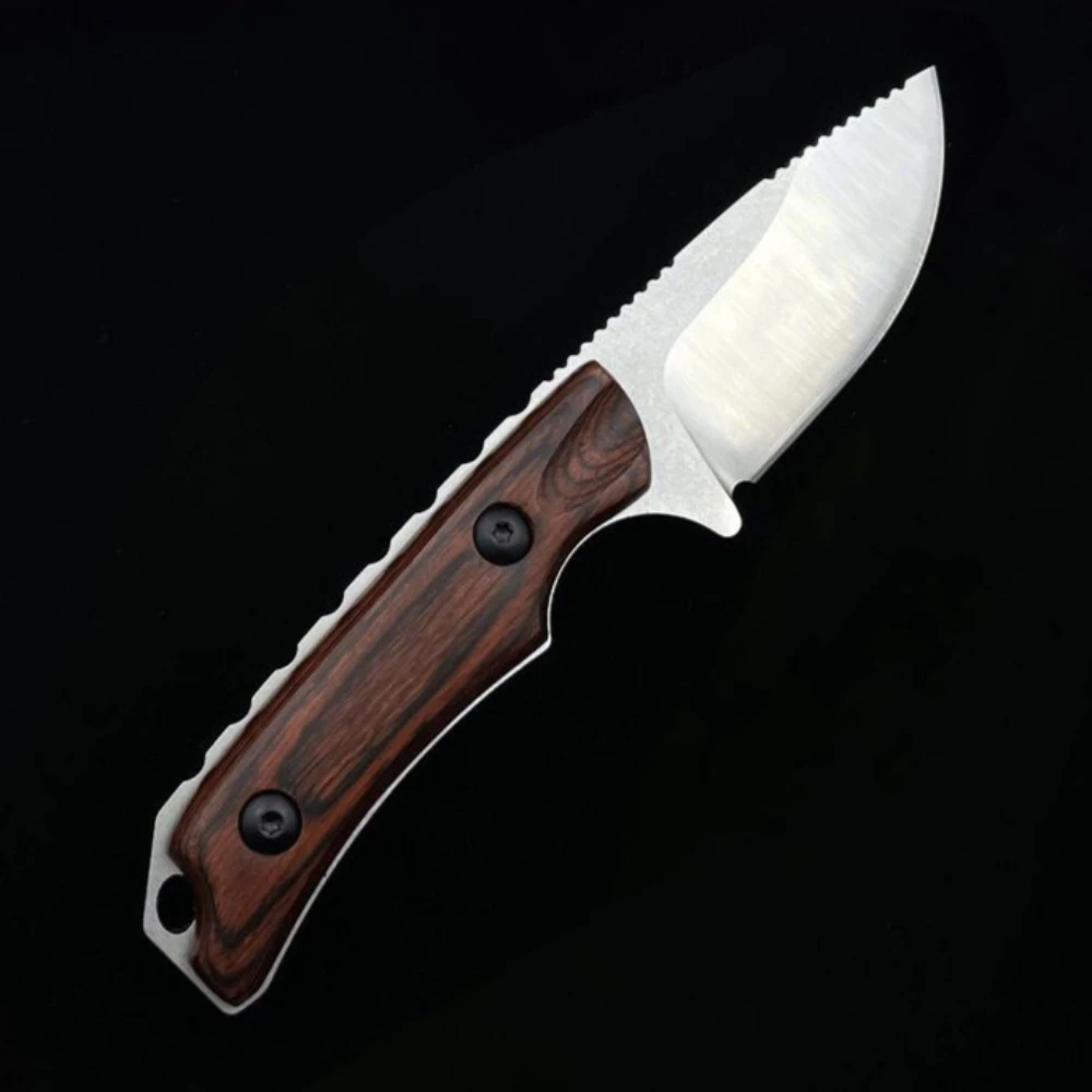 

15017, лезвие с прямой деревянной ручкой, G10, нож для кемпинга, рыбалки, фруктов, дикой природы, портативный многофункциональный инструмент