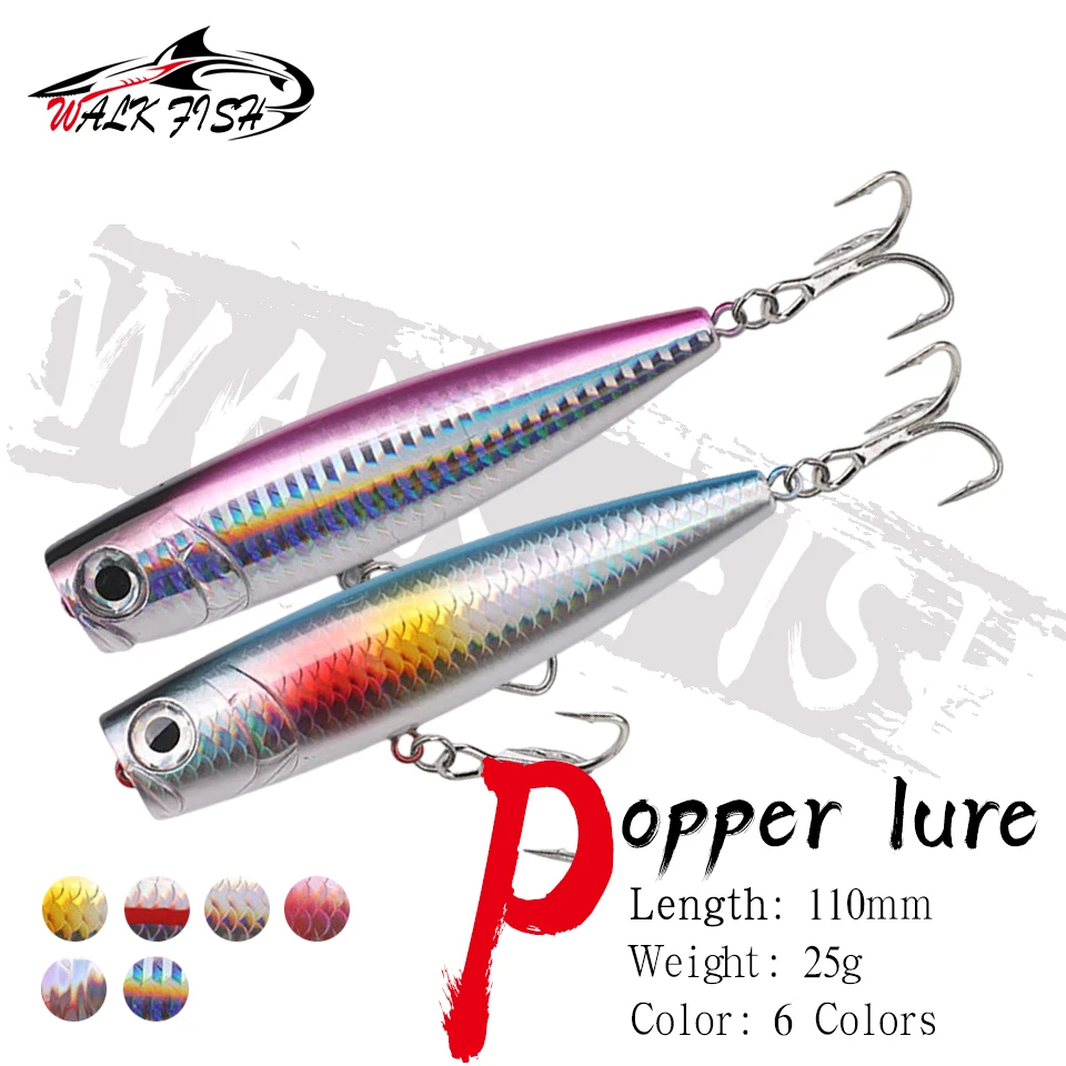 Popper Walk Fish 110 mm – Señuelo flotante para mar y trucha