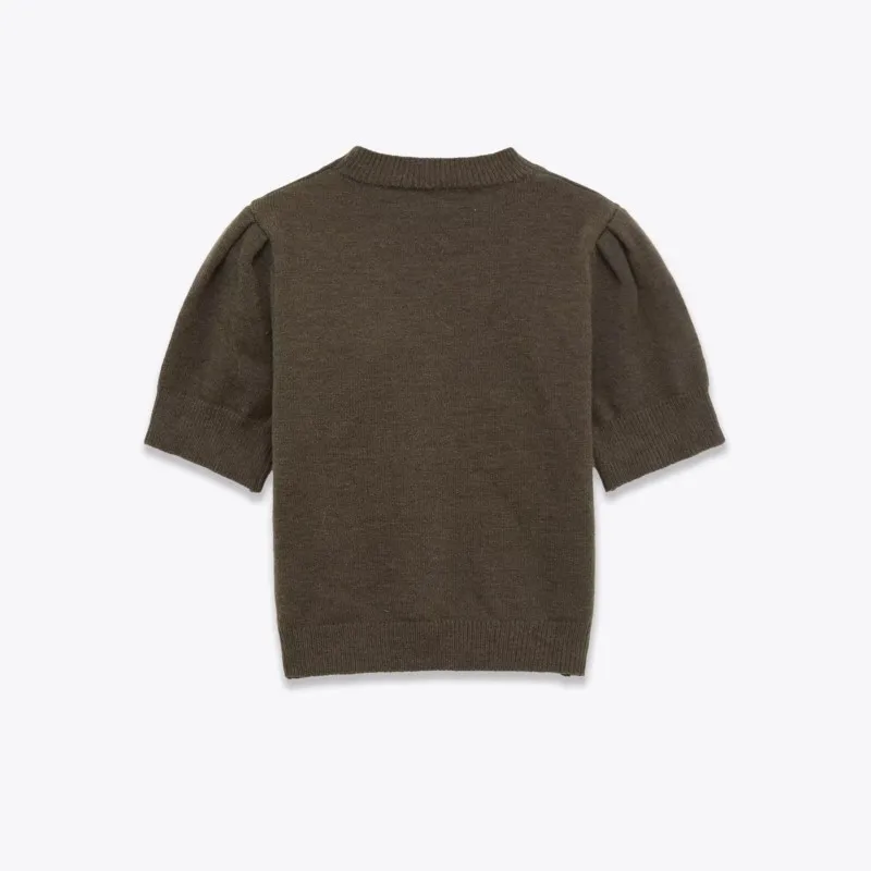 HipSeam المرأة يزين متماسكة البلوز الربيع عادية س الرقبة قصيرة الأكمام مضلع هيم سيدة سترة الإناث شيك القمم #2